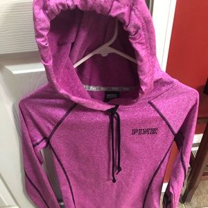 Pink hoodie fitted material